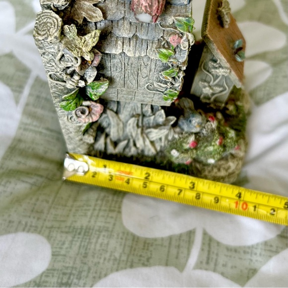 Vintage Cottagecore Cabin Bird Moon Whimsical Magical Bird Tree House Fairy Art - Picture 9 of 9